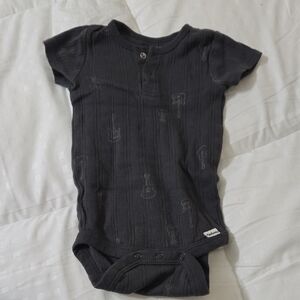 Gerber Charcoal Guitar Print Bodysuit